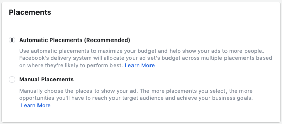 Facebook Ad Placements